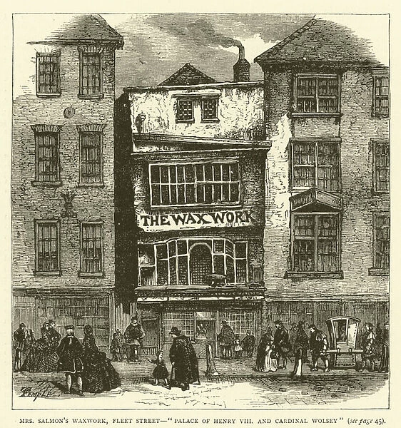 Mrs Salmons Waxwork, Fleet Street, 'Palace of Henry VIII and Cardinal Wolsey'(engraving)