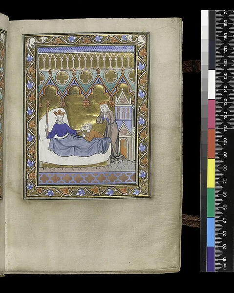 MS 300 f. IVr, folio from the Psalter and Hours of Isabella of France, Paris, c
