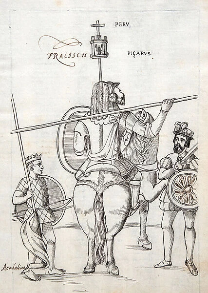 MS Hunter 242 f. 248r Picarus, or Pizarro, and war horse
