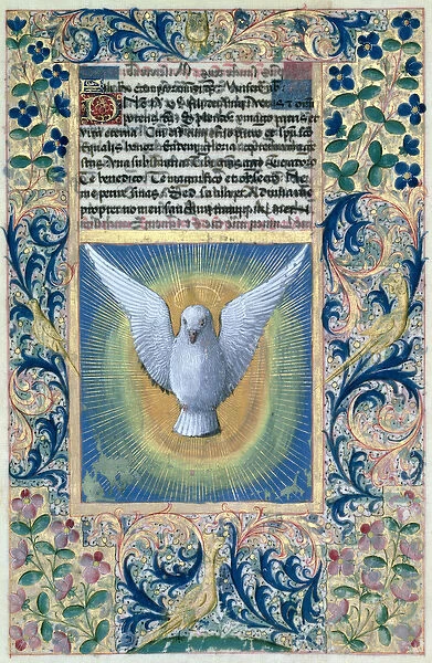 Ms Lat. Q. v. I. 126 f. 90 The Holy Spirit, from the Book of Hours of Louis d