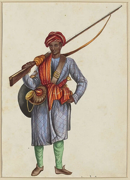 Mughal Infantryman, 1850 (engraving)