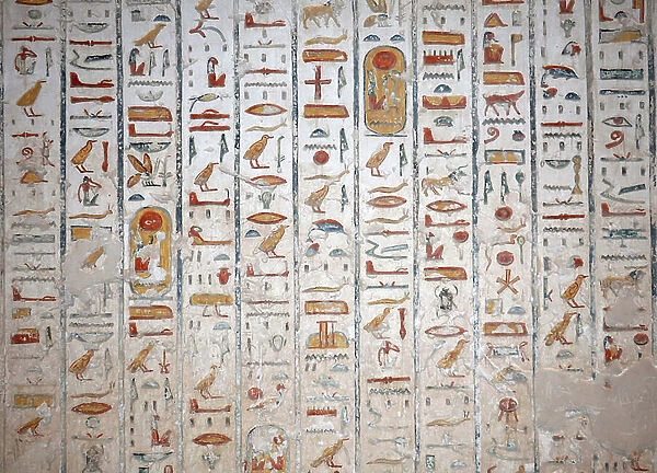 Mural Hieroglyph, Valley of the Kings, Luxor