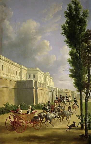 Napoleon I (1769-1821) and Marie-Louise (1791-1847) Leaving for the Hunt in Compiegne