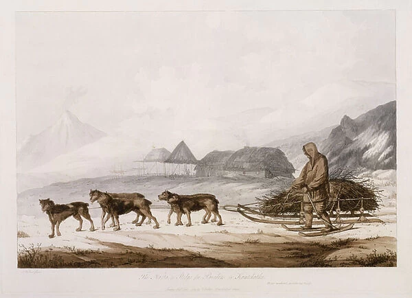 The Narta, or Sledge for Burdens in Kamtschatka, from Views in the South Seas