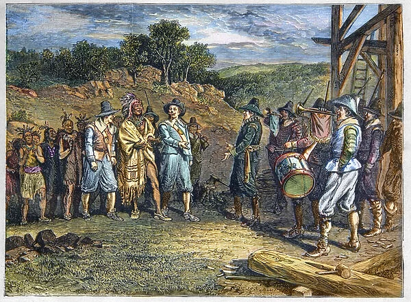 Native population of America: Indians. The settlers met Massasoit (1590-1661