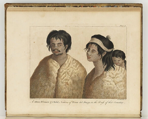 Natives of Terra del Fuego, illustration from A journal of a voyage to the South