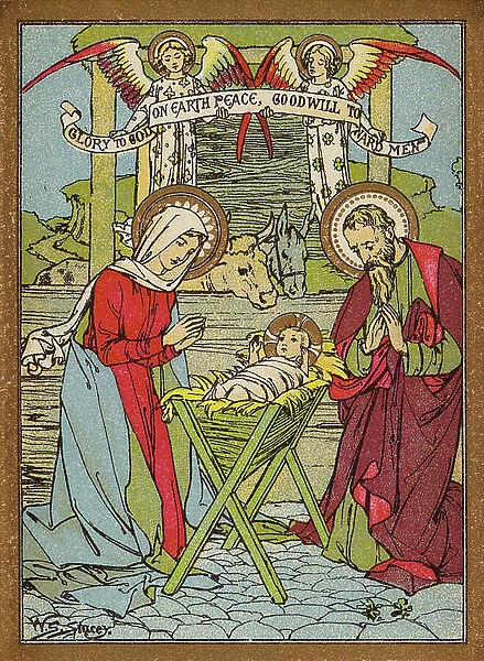 The Nativity of Our Lord (colour litho)