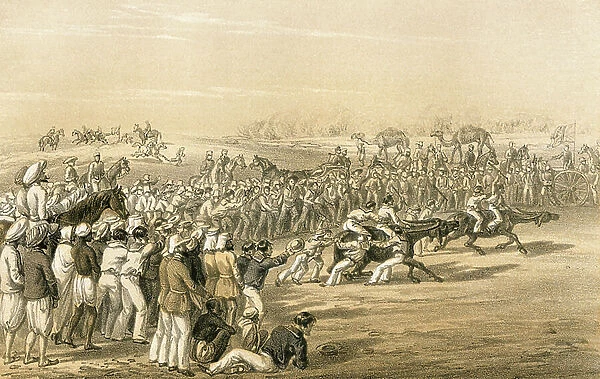 Naval Brigade races, 1869 (engraving)