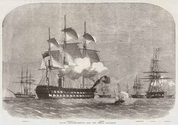 Naval Reinforcements for the China Squadron (engraving)