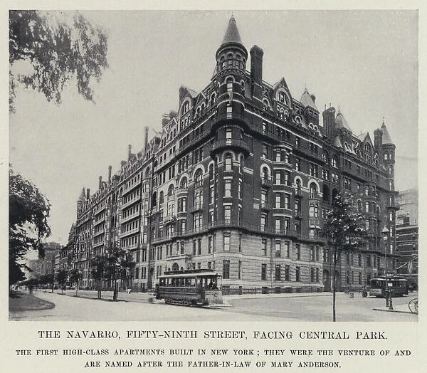 The Navarro, Fifty-Ninth Street, facing Central Park (b  /  w photo)