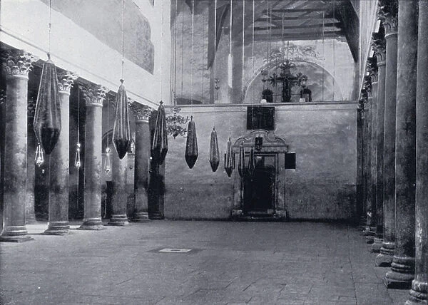 The Nave of the Church of the Nativity (b  /  w photo)