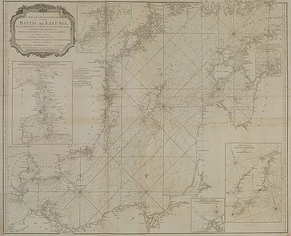 A new and accurate chart of the Baltic or East Sea showing the islands, rocks and shoals with their marks, light-houses, soundings and sailing channels, 1779 (print)