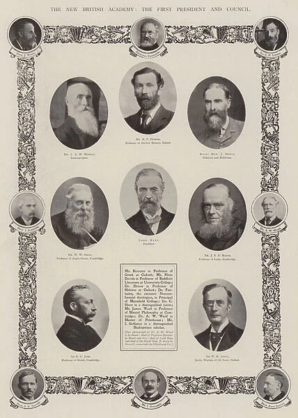 The New British Academy, the First President and Council (b  /  w photo)