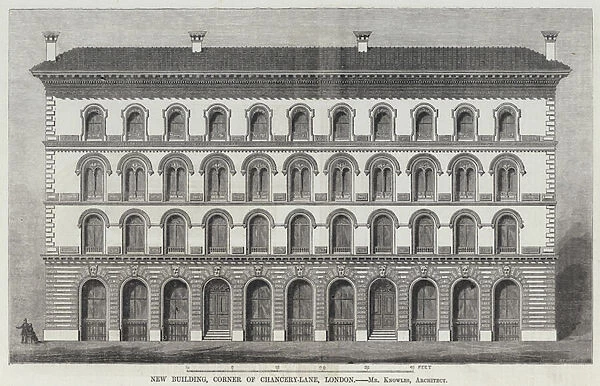 New Building, Corner of Chancery-Lane, London (engraving)