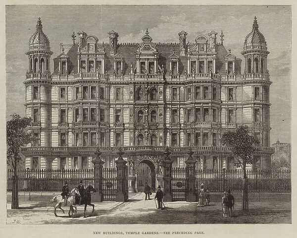 New Buildings, Temple Gardens (engraving)