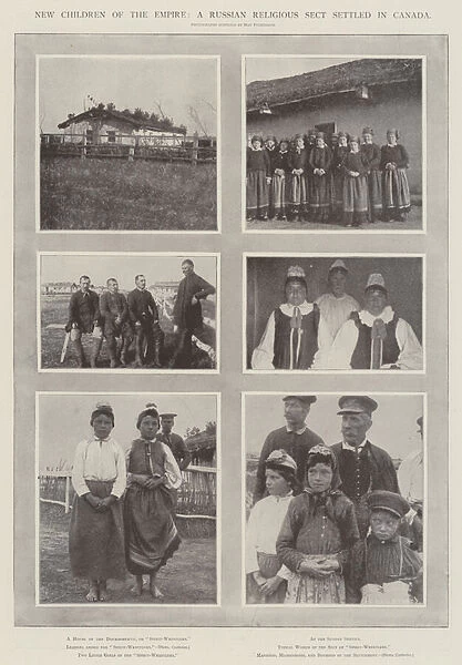 New Children of the Empire, a Russian Religious Sect settled in Canada (b  /  w photo)