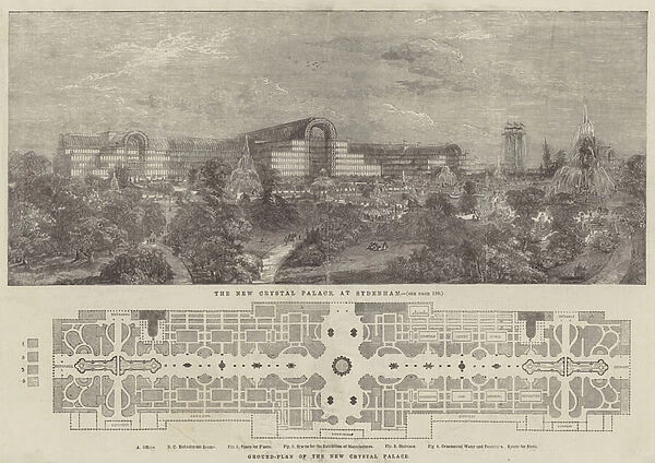 The New Crystal Palace, at Sydenham (engraving)
