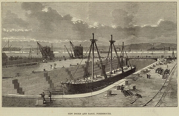 New Docks and Basin, Portsmouth (engraving)