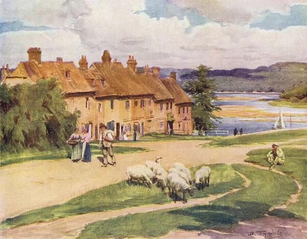 The New Forest: Bucklers Hard (colour litho)