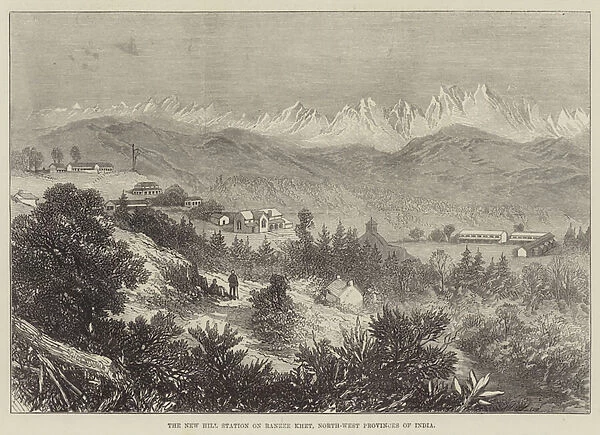 The New Hill Station on Raneee Khet, North-West Provinces of India (engraving)