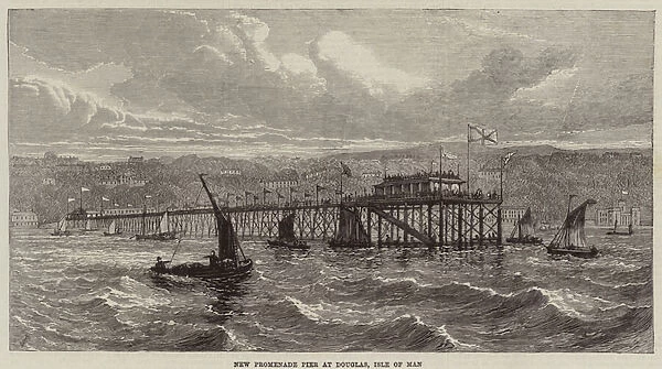 New Promenade Pier at Douglas, Isle of Man (engraving)