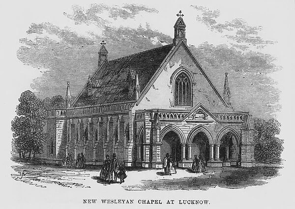 New Wesleyan Chapel at Lucknow, 1866 (engraving)