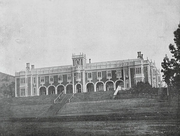 New Zealand, 1890s: The College (b / w photo)
