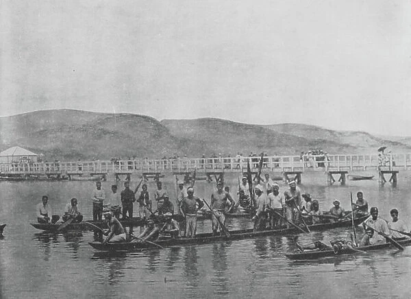 New Zealand, 1890s: Hokianga (b / w photo)