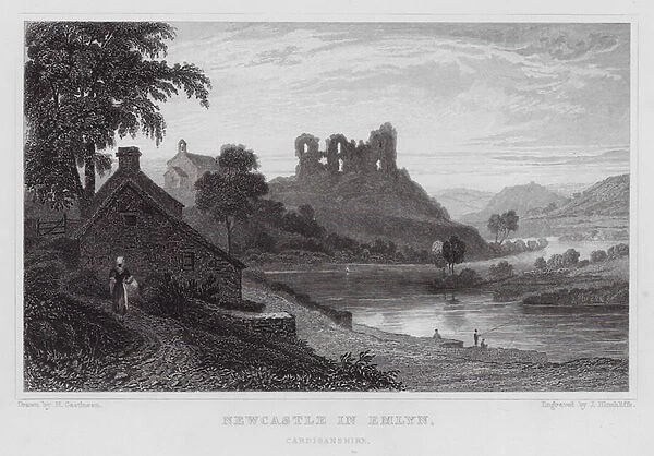Newcastle in Emlyn, Cardiganshire (engraving)