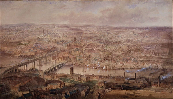 Newcastle upon Tyne in the Reign of Queen Victoria (w  /  c on paper (on card))