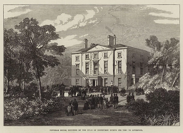 Newsham House, occupied by the Duke of Edinburgh during his Visit to Liverpool (engraving)