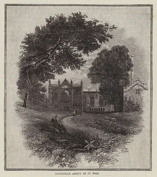 Newstead Abbey as it was (engraving)