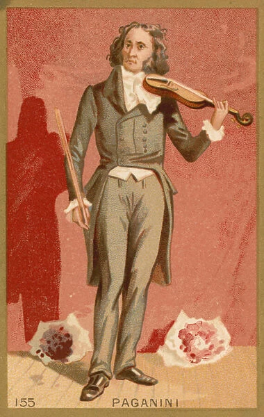 Niccolo Paganini, Italian violinist and composer (chromolitho)