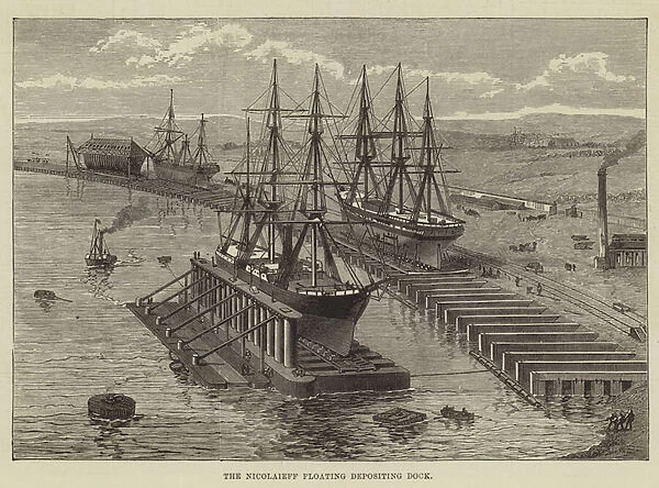 The Nicolaieff Floating Depositing Dock (engraving)