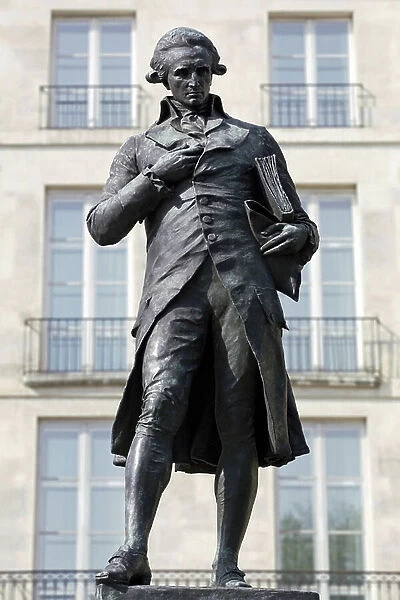 Nicolas de Condorcet (1743-1794), Philosopher, mathematician, French politician, Bronze sculpture by Jacques Perrin (1847-1915). Photography, KIM Youngtae, Paris, 2008