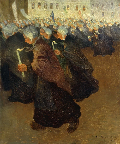 Night Procession in Brittany; Procession de Nuit en Bretagne, c. 1894 (oil on canvas)