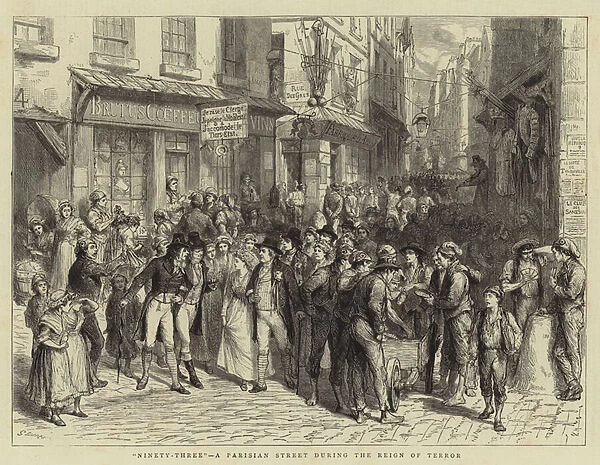 'Ninety-Three', a Parisian Street during the Reign of Terror (engraving)