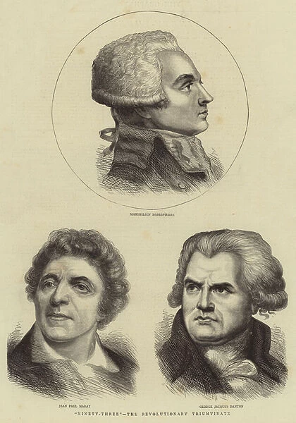 'Ninety-Three', the Revolutionary Triumvirate (engraving)