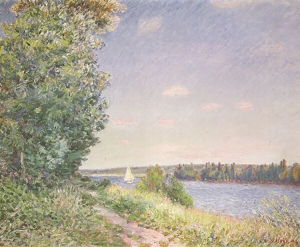 Normandy, the water path in the evening, Sahurs, 1894 (oil on canvas)