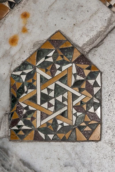 Northern transept: mosaic floor in opus sectile with geometric motifs, 1177-1183 (mosaic)