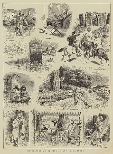 Notes from an Officers Diary in Cashmere (engraving)