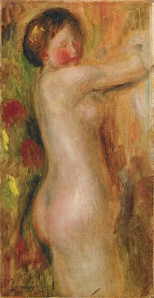 Nude with raised arm (oil on canvas)