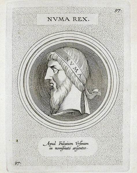 Numa Pompilius (6th CenturyII A.c -s. VII BC). (engraving)