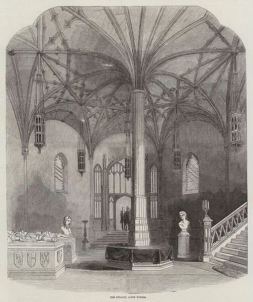 The Octagon, Alton Towers (engraving)