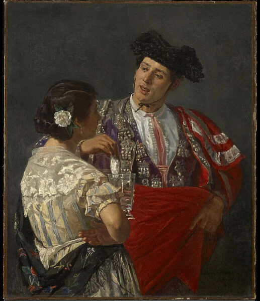 Offering the Panal to the Bullfighter, 1873 (oil on canvas)