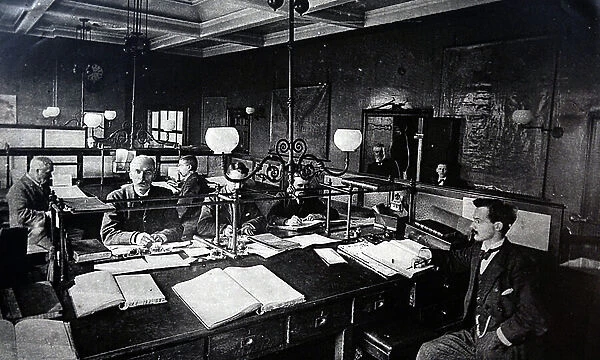 The offices of the crucible steel section, 1890