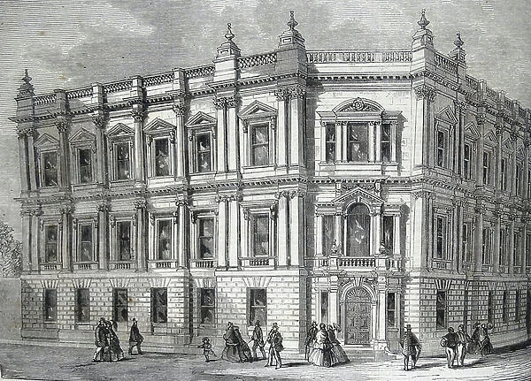 The Offices of the Metropolitan Board of Works in Spring Gardens, 1860 (engraving)