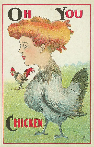Oh you chicken (colour litho)