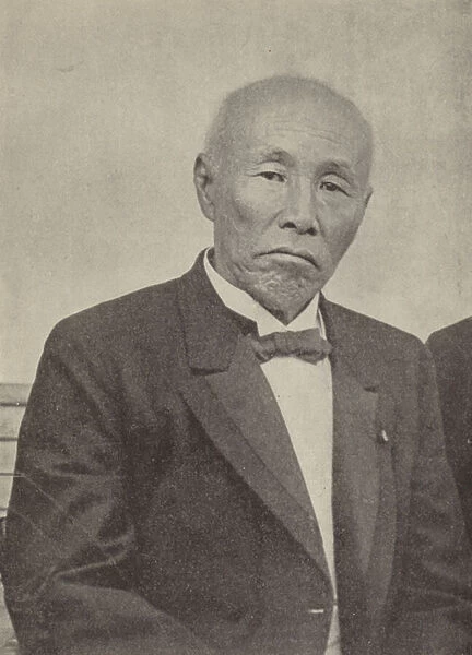 Okuma Shigenobu, Prime Minister of Japan at the outbreak of the First World War (b  /  w photo)