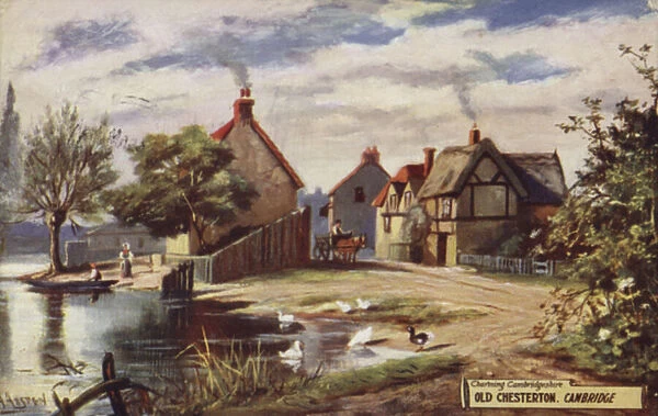 Old Chesterton, Cambridge (colour litho)